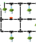 Upgraded Locked Micro Spray Irrigation Drippers 25 Pieces Kit With 3 Way Atomizing Nozzles For One Quarter Inch Tubing