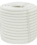 Braided Cotton Rope Half Inch Natural Beige Soft Utility Cord Fifty Feet For DIY Projects Home And Garden All Purpose Heavy Duty Craft Rope