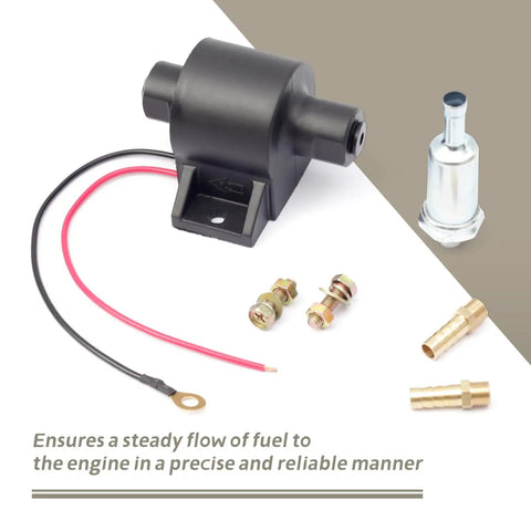 Beefed Up 12 Volt Fuel Pump Kit FEP304SV Replacement For Posi-Flow With 1/8-27 NPTF Fittings And 1 To 2 Psi Max Pressure