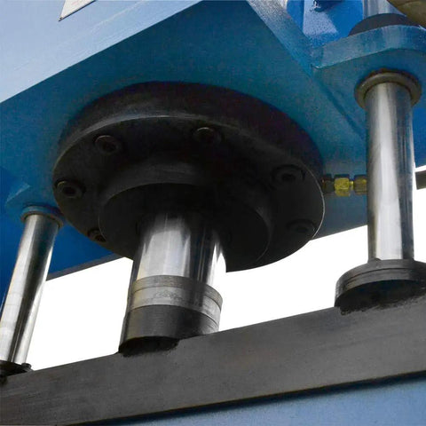 Shop Ready 150 Ton Hydraulic Press Brake Bender Built Tough To Handle Heavy Metal Bending Projects That Demand Serious Pull On Common 3 Phase 220 Volt Electrical Hookups