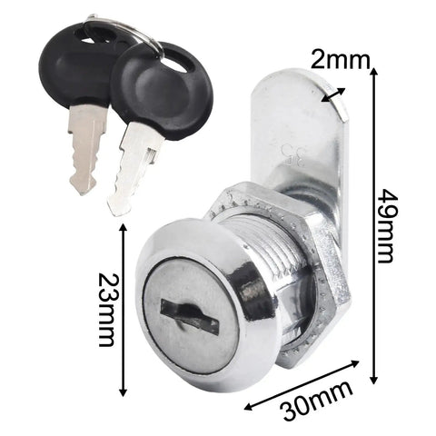 Heavy Duty Letter Box Cam Cylinder Lock With 2 Keys For Doors Cabinets Mailboxes Drawers And Cupboards Keeps Your Stuff Safe