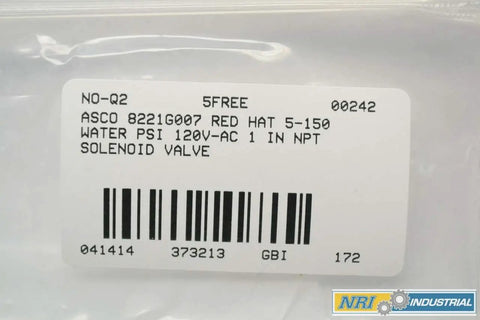 Heavy Duty One Inch Npt Solenoid Valve For Water Control 5 To 150 Psi Range 120 Volt Ac Energized Coil Red Cap Housing label