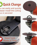 Job Ready Drop In Quick Change Angle Grinder Flange Lock Nuts For No Sweat Tool Free Disc Swaps With Secure 5/8-11 Inch Thread Grip and Rock Solid Stability.