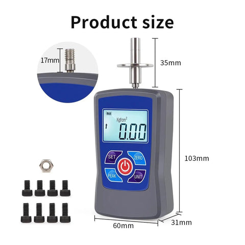 Top Shelf Portable Digital Fruit Hardness Tester And Penetrometer For Checking Apple Pear Grape And Orange Firmness dimensions and design.