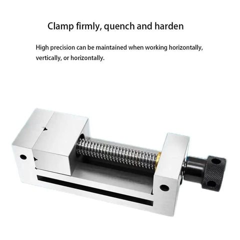 Heavy Duty Bulletproof Bench Vise Featuring Slick Flat Jaws Custom Quenched Steel Construction close-up of clamping mechanism