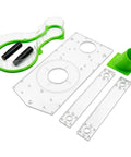 Full Size Blank Router Sled Kit With Dust Collection For Precise Milling In Three Eighth Inch Heavy Duty Acrylic components shown