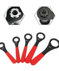 Heavy Duty O-Type ER16 ER20 ER25 ER32 Collet Wrench And Spanner For CNC Mill Machine Tool Chuck shown with ergonomic grips.