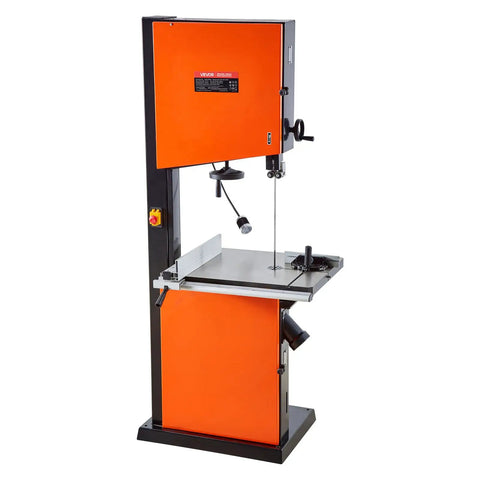 Heavy Duty Woodworking Bandsaw With 3 HP 2240W Motor 18 Inch Cutting Capacity 16 Inch Maximum Height Cast Iron Table