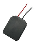 Black ABS brushless controller for electric wrench with red and black wires, beefy heavy duty power transmission, and overheat protection.
