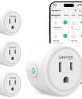 Smart Plug 2.4GHz WiFi Only Works With Alexa And Google Home, Plug And Play Remote App Control shown with smartphone app.