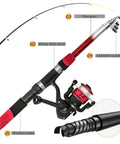 Fly Rod And Reel Combo For Travel And All Terrain Fishing With Telescopic Rod featuring metal reel seat and ceramic glide rings.