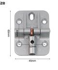 Front view of 180 Degree Locking Hinge For Folding Tables With Adjustable Positions 0 90 135 180, Heavy Duty Zinc Alloy Table Hinge, 60mm size