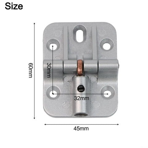 Front view of 180 Degree Locking Hinge For Folding Tables With Adjustable Positions 0 90 135 180, Heavy Duty Zinc Alloy Table Hinge, 60mm size