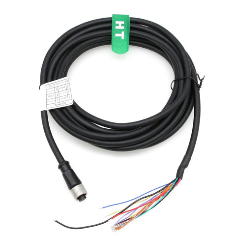 Cognex In-Sight 7000 9000 24V Power IO Cable with M12 A-Coded 12 Pin Female to Flying Lead, sensor camera connector, 1m.