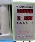 Heavy Duty Desktop Pneumatic Punch Press With Digital Display Adjustable Stroke control panel with digital readout and buttons.