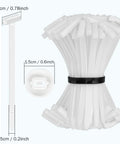 Shop Ready Pro Grade Nylon Cable Tie Buckle Kit with dimensions illustration for sizing and use details.