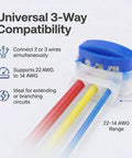 3 Way Waterproof Wire Connectors Kit For 22 To 14 AWG Cables With Self Stripping IDC Quick Splice Outdoor DIY Electrical Repair