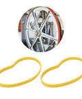 2 Pack 0.49 x 0.12 In Non Slip Wear Resistant Yellow Rubber Band Saw Tires for 8 Inch Woodworking Bandsaw Wheels Replacement Tires