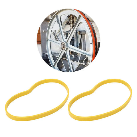 2 Pack 0.49 x 0.12 In Non Slip Wear Resistant Yellow Rubber Band Saw Tires for 8 Inch Woodworking Bandsaw Wheels Replacement Tires