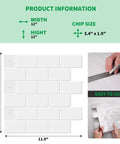 Peel And Stick Backsplash Tile Set For Kitchen And Bath Self Adhesive Vinyl Subway Tiles Easy DIY No Mess No Fuss 12 Inch