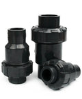 Single Union Check Valve 20mm To 110mm For Aquarium Garden Irrigation And Water Treatment Durable UPVC PVC Non Return Valve Prevents Backflow Easy Pipe Fit Plug And Play Plumbing Fittings, black UPVC fittings