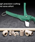 PVC Pipe Cutter With Ratchet Mechanism, Aluminum Alloy Body, Ergonomic Handle, High Precision Tube Cutter for PVC PP PU PE Materials