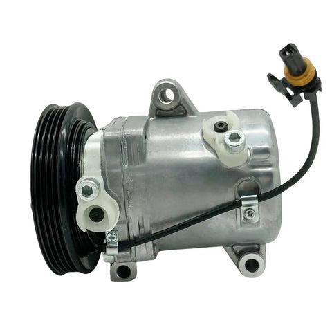 Mercedes Benz Smart Fortwo 451 1.0L Air Conditioning Compressor Pump With SS96 Pulley PV4 Direct Fit Replacement For 1322300011 A1322300011 Lightweight Aluminum Housing Built Tough For Long Life, silver compressor with black pulley