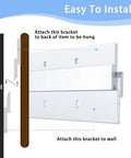 Top Shelf Aluminum French Cleat Hanger Heavy Duty Wall Mount Kit For Mirrors Cabinets Shelves And Large Wall Art installation guide diagram