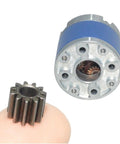 36 Mm Planetary Gearbox For 550 Dc Motor High Ratio 516 showing gearbox unit beside gear pinion, ideal for DIY models and robots.