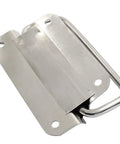 2 Pack 4 Inch Stainless Steel Foldable Ring Pull Handles With Screws For Toolbox Door Chest, 304 Hardware, Four Hole Mounting