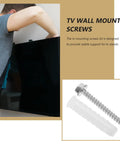 Heavy Duty TV Wall Mount Anchor Kit With Drywall Screws And Concrete Expansion Tubes For Easy Install In Drywall Brick Or Concrete Walls Heavy Duty Steel Mounting Hardware For Secure TV Mounting On Studs Or Solid Masonry, steel screw and drywall anchor