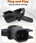 Fresh Dope 4 Pack Abs Wheel Speed Sensors Front And Rear compatible connector, black plastic material, plug and play design.