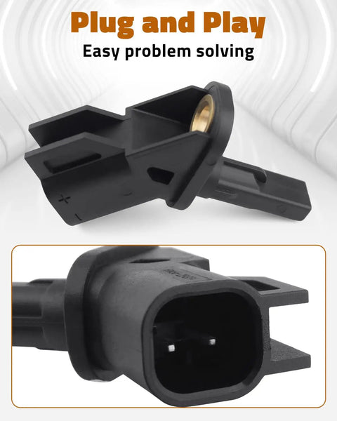 Fresh Dope 4 Pack Abs Wheel Speed Sensors Front And Rear compatible connector, black plastic material, plug and play design.