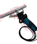 Heavy Duty 27 Inch Spray Foam Cutter Saw For Open Cell Insulation Removal With No Fuss Grip and Hella Sharp Blades, showing dimensions