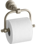 Georges Brass Horizontal Toilet Tissue Holder in vibrant brushed bronze with classic finish, showing old school charm and modern decor.