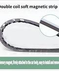 Close-up of magnetized waterproof drip guard for EV charge port, showcasing double coil soft magnetic strip and flexible design.