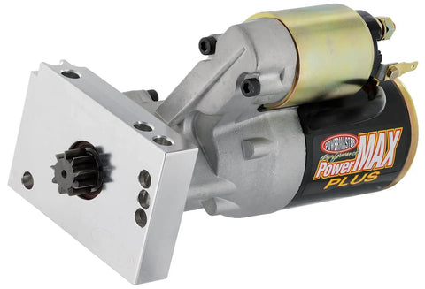 Heavy Duty Starter Motor For Chevy Universal Straight Mount with a silver finish and black accents, designed for high torque performance.