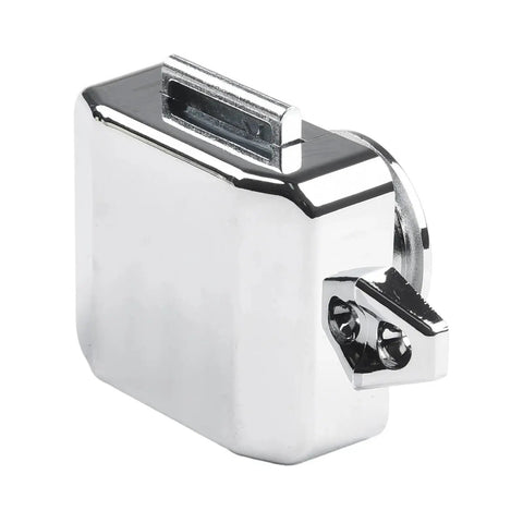 Push Button Latch Kit for RVs and Campers, 5 Pack Cabinet Locks, silver latch close-up view