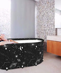 Adult enjoying bath in Portable Foldable Bathtub For Adults With Temperature Retention Freestanding Soaking Spa Tub For Home Use