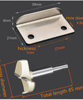 Gold Drawer Lock And Door Puncher Set For Desks Cabinets And Jewelry Boxes With 0.75 Inch Door Opener Hole Fits 27 To 32 mm Door Panels Model CT-138-32 close-up view showing dimensions and components.