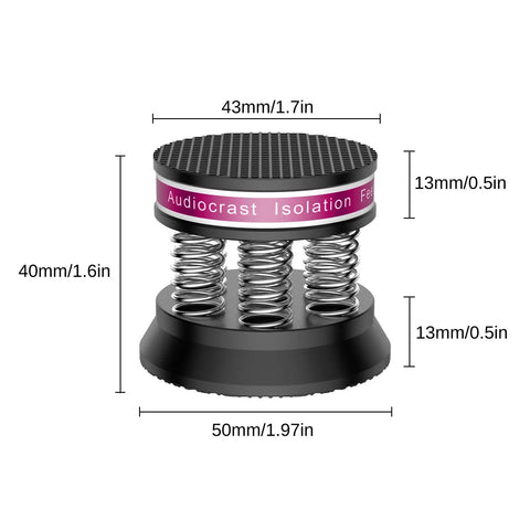 4Px Spring Speaker Spike Pads For Killer Isolation And Vibration Dampening Aluminum Non Slip Floor Protectors For HiFi Amps DAC Turntables And Speakers To Boost Clarity Bass And Soundstage