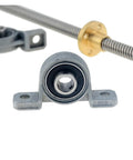 Pro Grade High Precision Ball Screw Nut End Kit with T8 Lead Screw, KP08 bracket, carbon steel material close-up