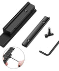 11mm Dovetail To 21mm Picatinny Rail Adapter Mount For Precision Optics, parts layout with screws and hex key.