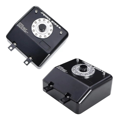 Beefy Aluminum Alloy Simulated Cell Receiver Box For 1/10 RC Crawler Cars, Realistic Fuel Tank Style Housing with valve and antenna hole.