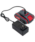 21V Electric Metal Shears battery pack and charger, compatible with Heavy Duty Sheet Metal Cutter, for continuous power supply.
