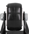 Close-up of a Heavy Duty Caster Wheel Set Four 40mm PVC and Steel Casters, 60kg capacity per wheel, 60x44mm plate, side view