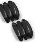 Six Pack Antique Black Cabinet Drawer Pulls With Three And A Half Inch Center To Center Hole Vintage Shell Metal Handles