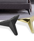 Heavy Iron Sofa Legs Set Of 4 For Couch Bed Ottoman Coffee Table And Cupboard Diamond Triangle Design With Rubber Pad