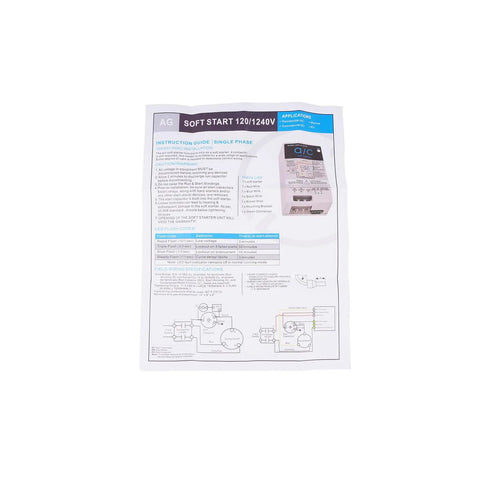 Smooth Operator Ac Starter For 4 To 7 Ton Residential Units instruction guide with diagrams and specifications