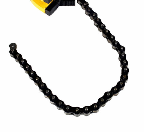 BC 510 6 Inch Bench Chain Pipe Vise for mounting showing detailed view of the 6 inch chain component, ideal for large pipe jobs.